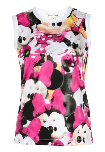 Comme Des Garçons Top smanicato Mickey Mouse con stampa - Rosa