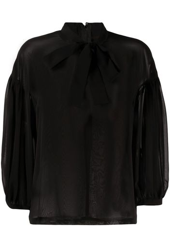 Comme Des Garçons Comme Des Garçons Blusa semi trasparente - Nero