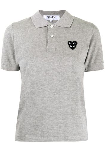 Comme Des Garçons Play Polo con applicazione - Grigio