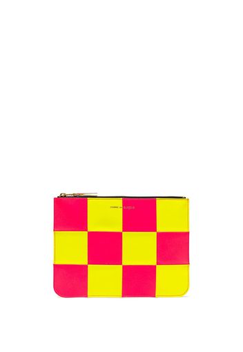 Comme Des Garçons Wallet Fluo Square zipped square pouch - Giallo