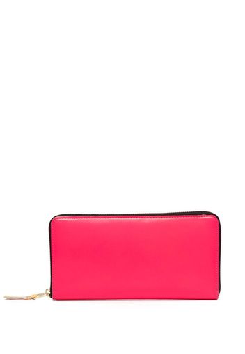 Comme Des Garçons Wallet contrast-zip wallet - Rosa