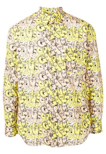 Comme Des Garçons Shirt graphic-print cotton shirt - Giallo