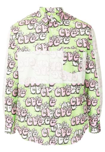 Comme Des Garçons Shirt Camicia con stampa - Verde