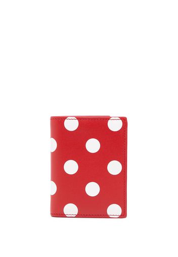 Comme Des Garçons Wallet polka dot-print cardholder - Rosso