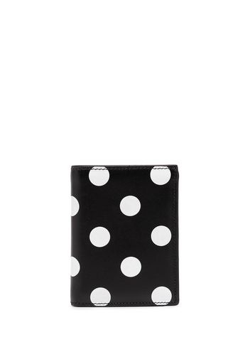 Comme Des Garçons Wallet polka dot-print leather cardholder - Nero