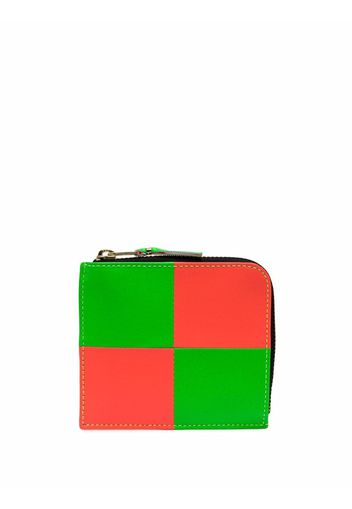 Comme Des Garçons Wallet chequer zipped wallet - Arancione