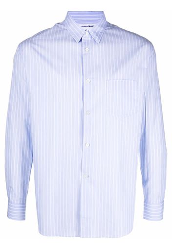 Comme Des Garçons striped poplin shirt - Blu