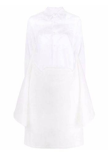 Comme Des Garçons Chemisier svasato drappeggiato - Bianco