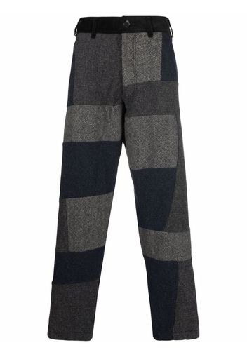 Comme Des Garçons Shirt contrast patchwork straight-leg trousers - Nero