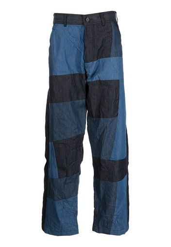 Comme Des Garçons Shirt patchwork wide-leg trousers - Blu
