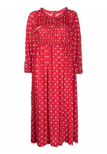 Comme Des Garçons Comme Des Garçons polka dot print dress - Rosso