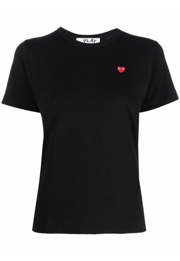 Comme Des Garçons Play T-shirt con applicazione - Nero