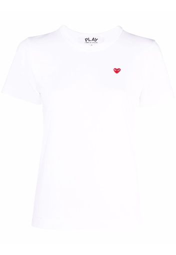 Comme Des Garçons Play T-shirt con applicazione - Bianco