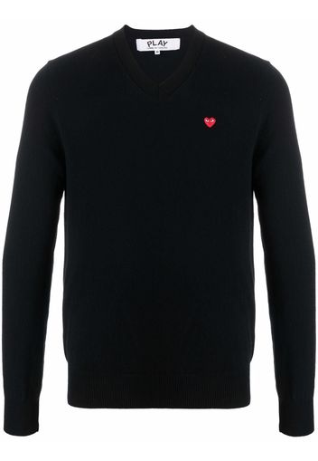 Comme Des Garçons Play Maglione con applicazione - Nero