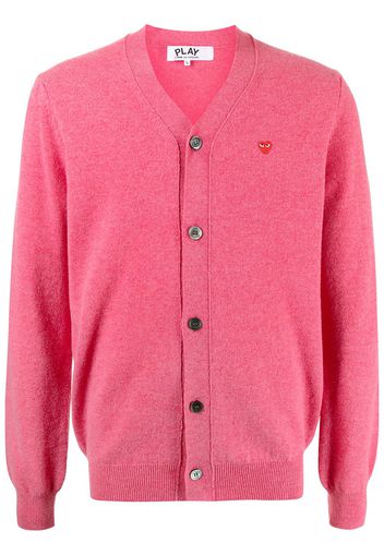 Comme Des Garçons Play heart patch cardigan - Rosa