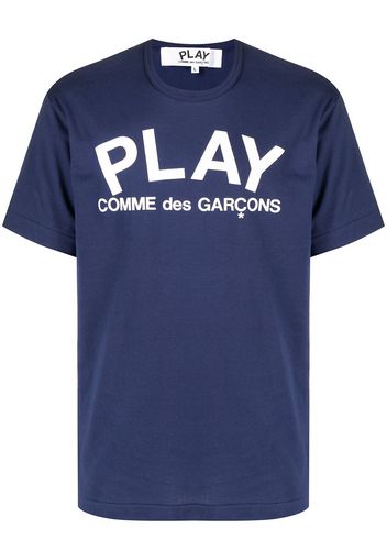 Comme Des Garçons Play logo-print short-sleeve T-shirt - Blu