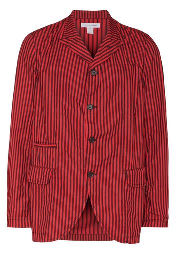 Comme Des Garçons Shirt striped single-breasted blazer - Rosso