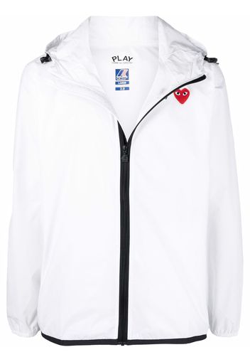 Comme Des Garçons Play x K-Way hooded light jacket - Bianco