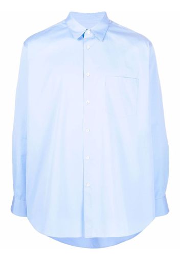 Comme Des Garçons Shirt chest-pocket long-sleeve shirt - Blu