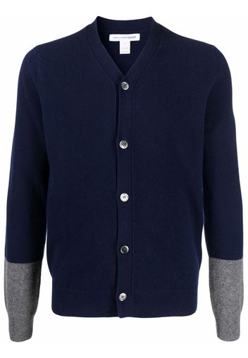 Comme Des Garçons V-neck wool cardigan - Blu