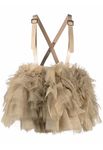 Comme Des Garçons Noir Kei Ninomiya ruffled-design tulle top - Toni neutri