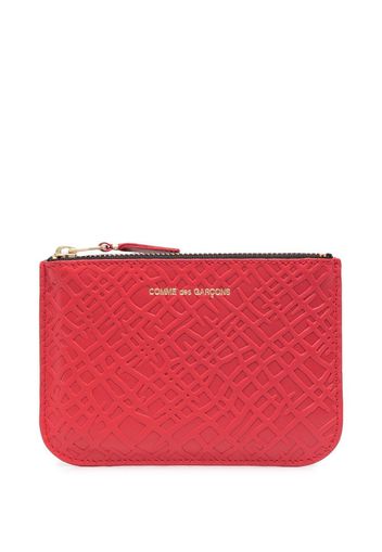 Comme Des Garçons Wallet embossed leather wallet - Rosso