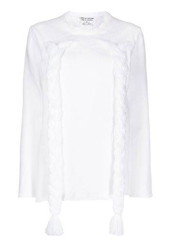 Comme Des Garçons Comme Des Garçons Maglione con dettaglio Intrecciato - Bianco