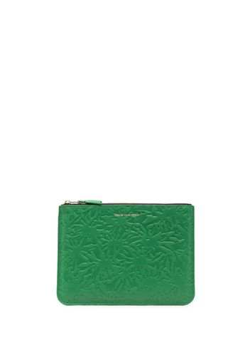 Comme Des Garçons Wallet embossed zip-up wallet - Verde
