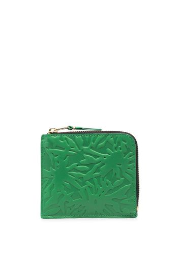 Comme Des Garçons Wallet embossed zip-up wallet - Verde