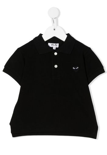 Comme Des Garçons Play Kids embroidered logo polo shirt - Nero