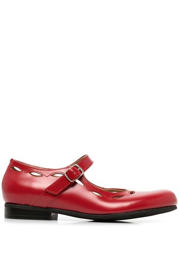 Comme Des Garçons Girl Ballerine con dettaglio cut-out - Rosso