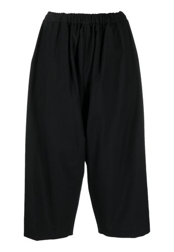 Comme Des Garçons cropped elasticated trousers - Nero