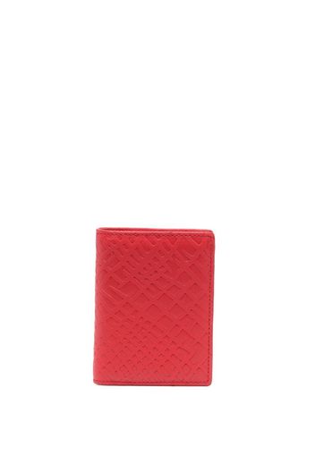 Comme Des Garçons Wallet embossed-pattern leather wallet - Rosso