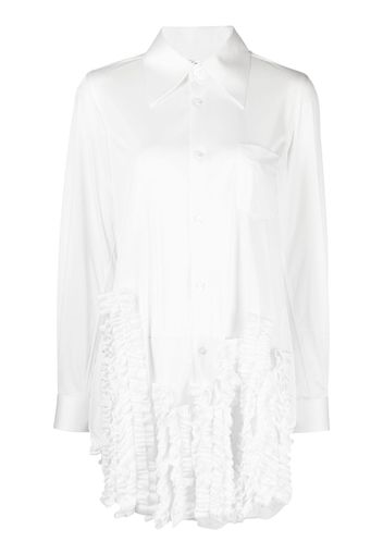 Comme Des Garçons Camicia con ruches - Bianco