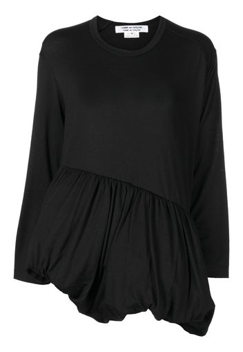 Comme Des Garçons Comme Des Garçons Blusa con dettaglio arricciato - Nero