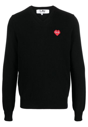 Comme Des Garçons Play V-neck wool jumper - Nero