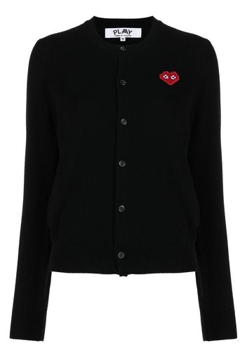 Comme Des Garçons Play logo-patch cardigan - Nero