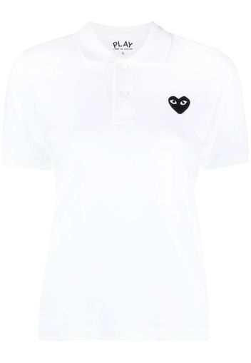 Comme Des Garçons Play appliqué-detail short-sleeve polo shirt - Bianco