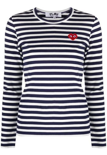 Comme Des Garçons Play T-shirt a righe - Blu