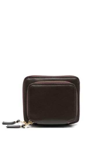 Comme Des Garçons Wallet zipped leather cardholder - Marrone