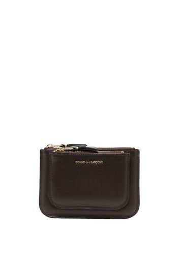 Comme Des Garçons Wallet double-compartment leather wallet - Marrone