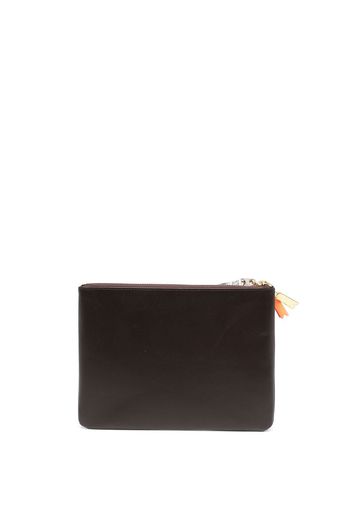 Comme Des Garçons Wallet zip-detailing leather wallet - Marrone