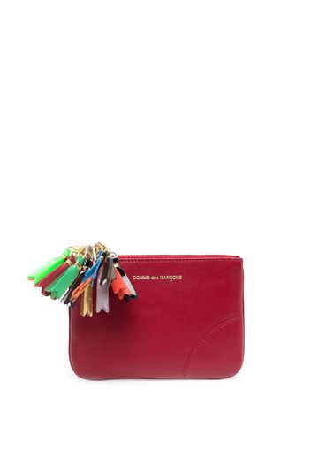 Comme Des Garçons Wallet zip-detailing leather wallet - Rosso