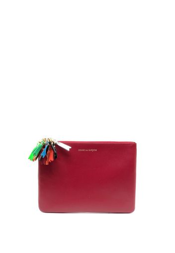 Comme Des Garçons Wallet zip-detailing leather wallet - Rosso