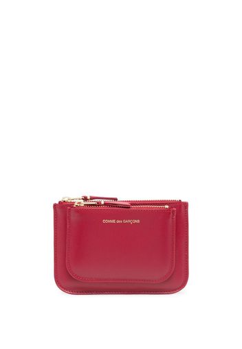 Comme Des Garçons Wallet logo-stamp leather purse - Rosso