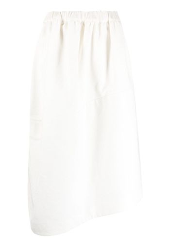 Comme Des Garçons asymmetric cotton midi skirt - Bianco