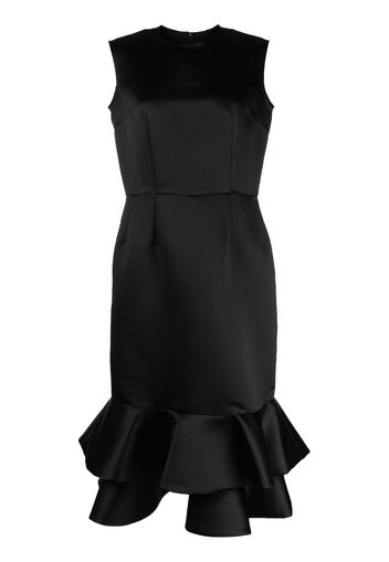 Comme Des Garçons peplum-hem sleeveless midi dress - Nero