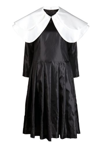 Comme Des Garçons Comme Des Garçons cape-overlay long-sleeve dress - Nero