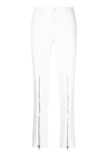 Comme Des Garçons Homme Plus decorative zip-detailing low-rise trousers - Bianco