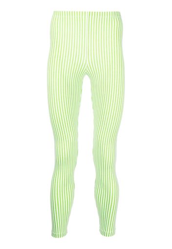 Comme Des Garçons Homme Plus Leggings a righe - Verde